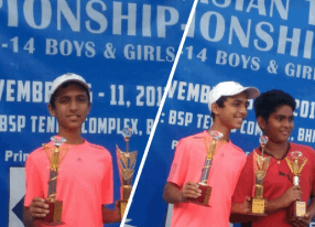Won the Singles &amp; Doubles Titles at the Asian Tennis Championship - Ryan International School, Bavdhan